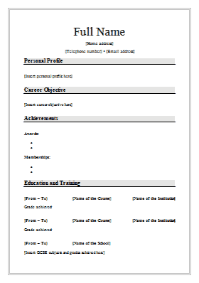 Resume it template