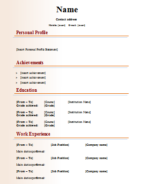 Resume templates for microsoft publisher