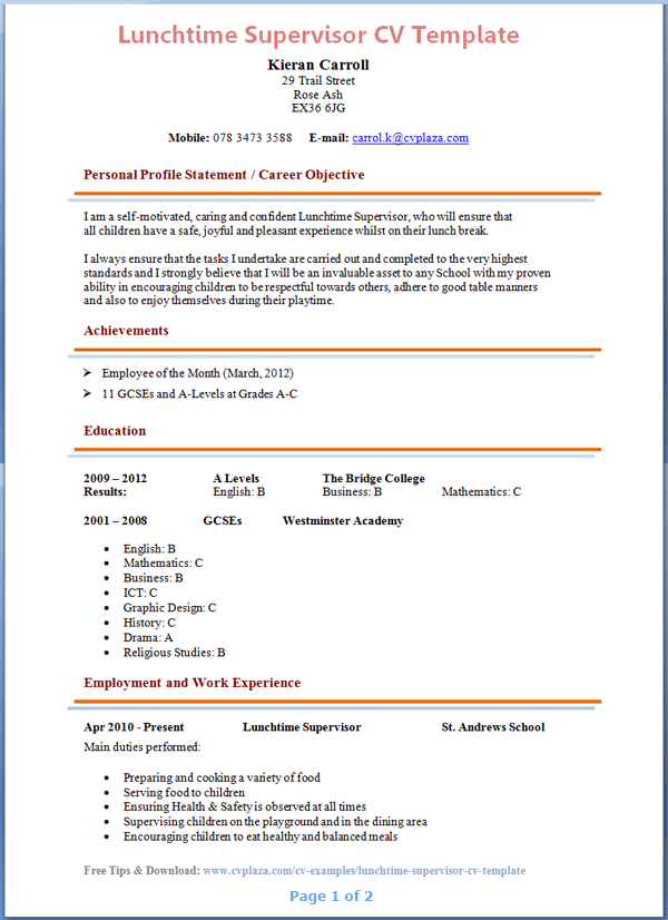 Download microsoft word resume format