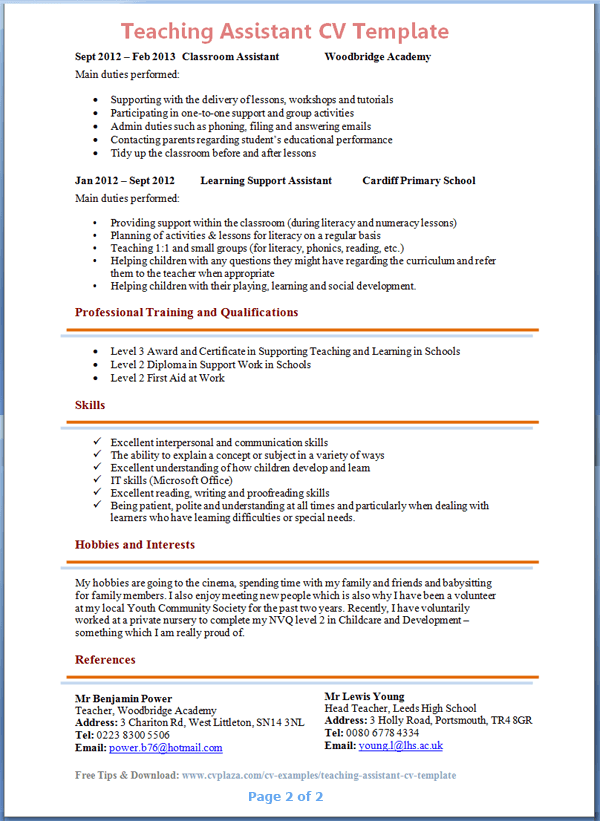 Special education teacher resume and cover letter
