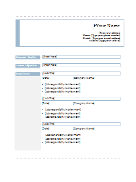 Sample of professional accounting resume