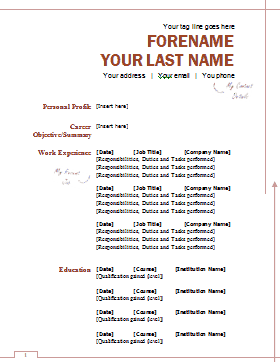 Forms Of Cv In English