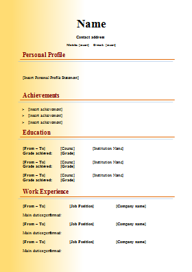 Modern CV Template 2