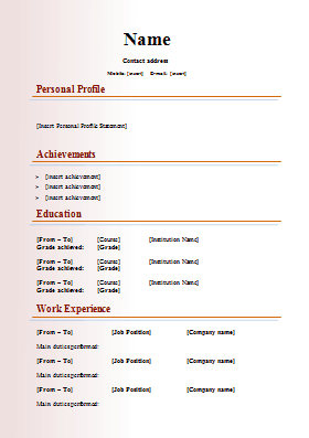 Modern CV Template