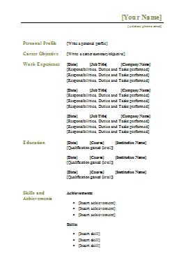 18 Cv Templates Cv Template Word Downloads Tips Cv Plaza