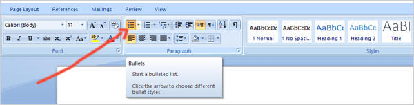 how-to-make-bulleted-list-word
