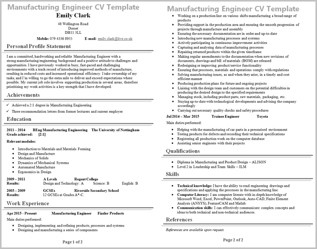 black-white-cv-example