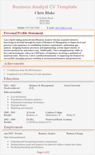 About me resume examples