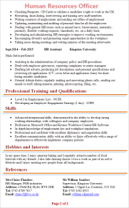 Download CV template