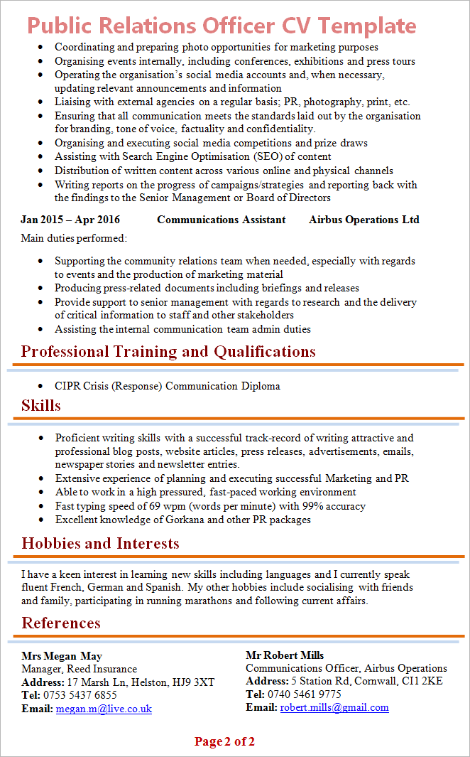 public-relations-officer-cv-template-2