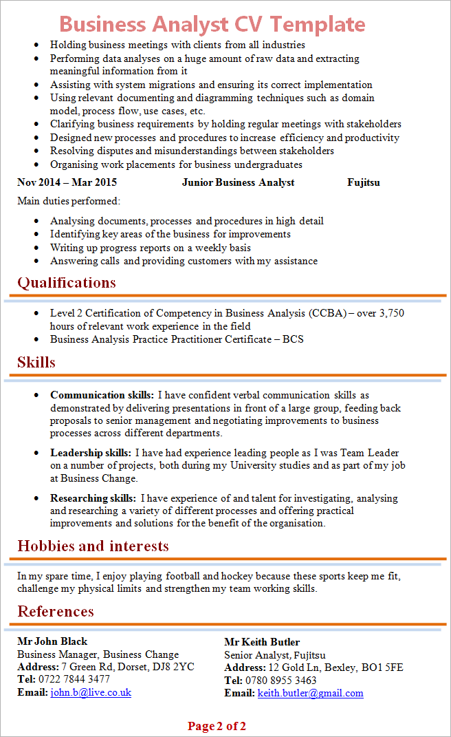 Mfano wa cv ya kuomba kazi  sample of cv in tanzania