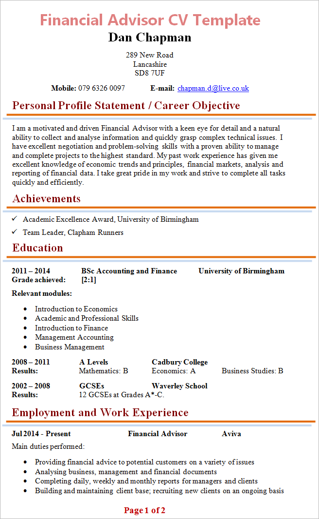 financial-advisor-cv