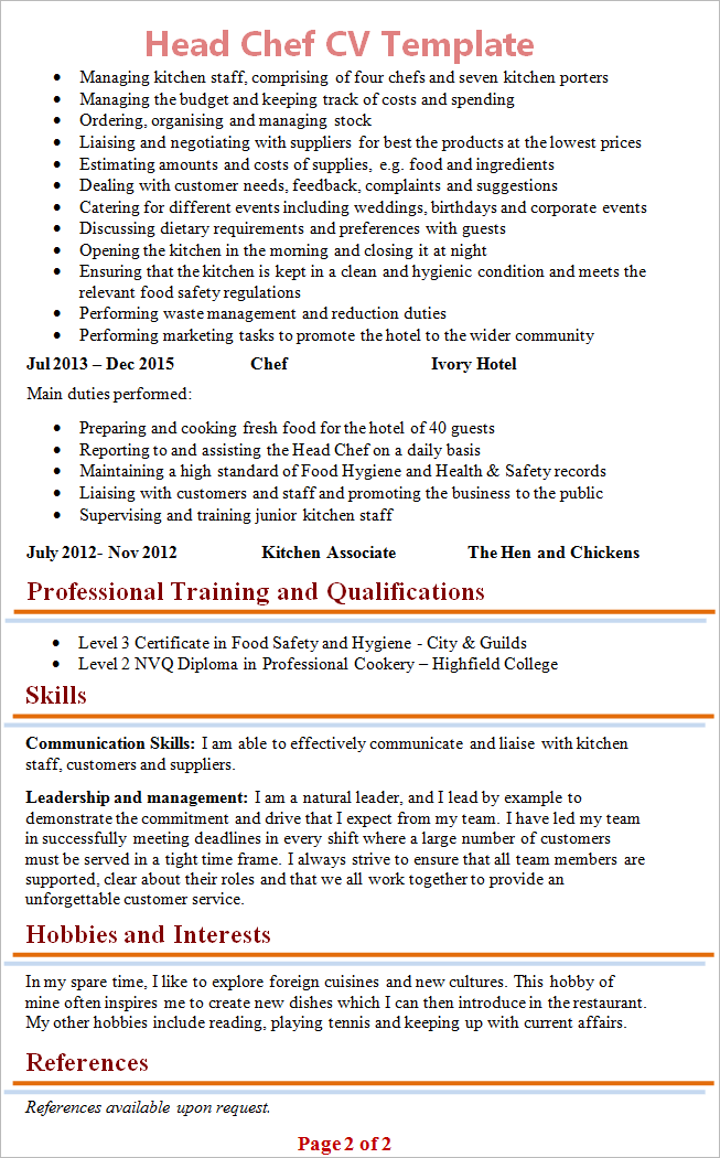 head-chef-cv-template-2