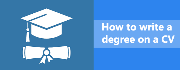 How to write degree on CV